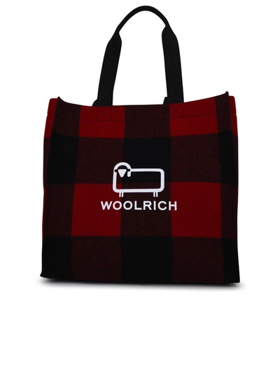 Shop Woolrich Red American Wool Tote Bag