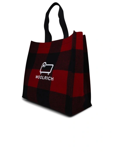 Shop Woolrich Red American Wool Tote Bag