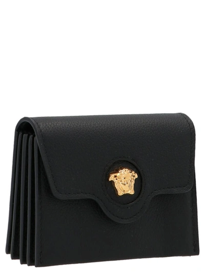 Shop Versace 'medusa' Wallet In Black