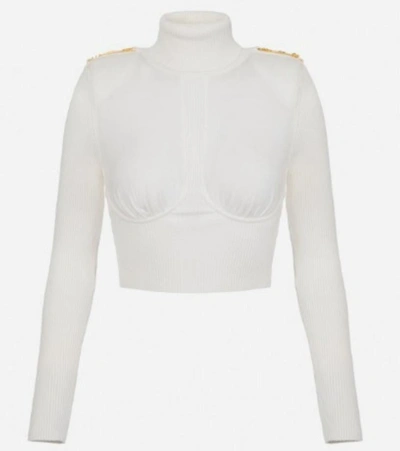 Shop Elisabetta Franchi Sweaters In Ivory