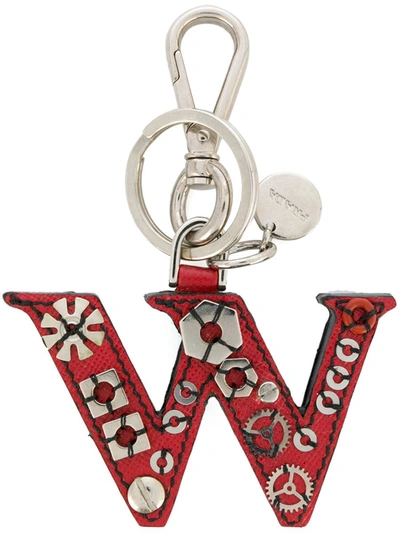 Shop Prada W Charm Keyring