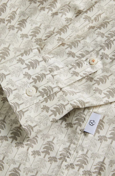 Ted Baker Temple Tree Print Button-up Shirt In Natural