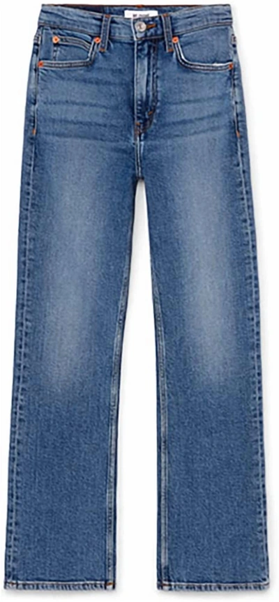 Shop Re/done Women Mid 70s Crop Boot Cut Jeans In Blue
