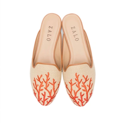 HOUSE OF ZALO CORAL MULE IN NATURAL 