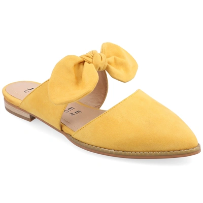 Shop Journee Collection Collection Women's Telulah Narrow Width Mules In Yellow