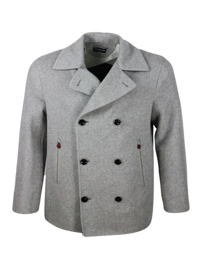 Shop Kiton Jackets In Grey