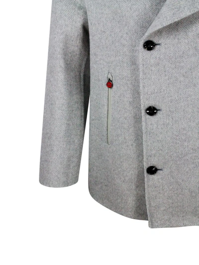 Shop Kiton Jackets In Grey