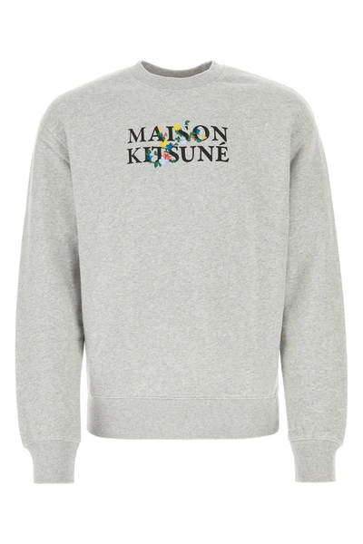 Shop Maison Kitsuné Maison Kitsune Sweatshirts In Light Grey Melange