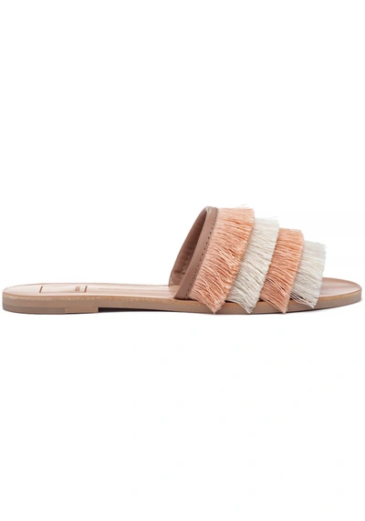 Shop Dolce Vita Celaya Slide Sandal In Natural Fringe In Multi