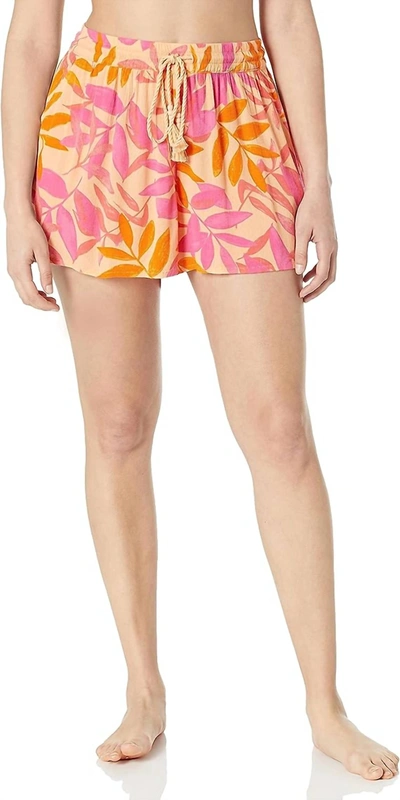 Shop Pj Salvage Tropical Punch Shorts In Orange Crush
