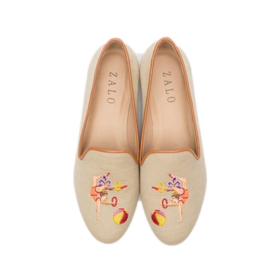 House Of Zalo Acrobat Slipper In Natural In White