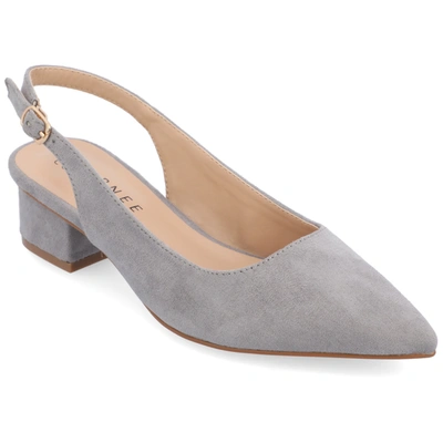 Shop Journee Collection Collection Women's Sylvia Wide Width Pumps In Grey