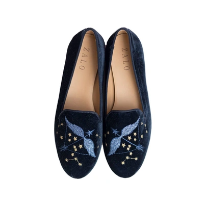 Shop House Of Zalo Sagittarius Slipper In Sapphire In Blue