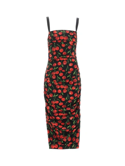 Shop Dolce & Gabbana Dresses In Ciliegie Fdo Nero