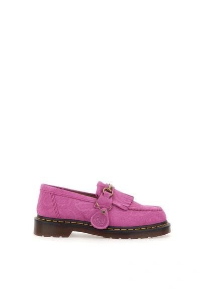 Shop Dr. Martens' Dr. Martens "adrian Snaffle" Suede Loafers In Fuchsia