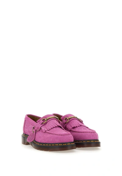 Shop Dr. Martens' Dr. Martens "adrian Snaffle" Suede Loafers In Fuchsia