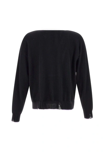 Shop Dsquared2 "fluo Trim" Wool And Cashmere Cardigan In Black