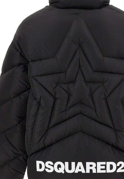 Shop Dsquared2 "puffy Star Caban"  Down Jacket In Black