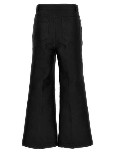 Giambattista Valli Cropped Silk Blend Pants In Black