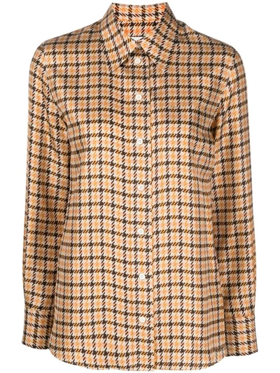 Shop Lanvin Shirt With Print In Brown