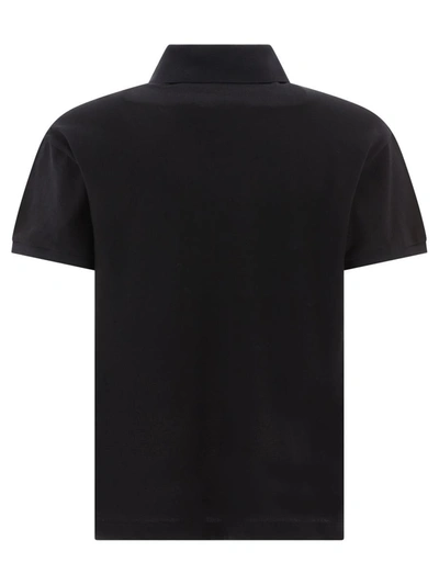 Shop Palm Angels Polo Shirt With Embroidered Logo In Black
