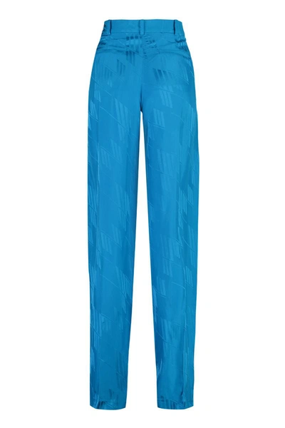 Shop Attico The  Jagger Viscose Trousers In Blue