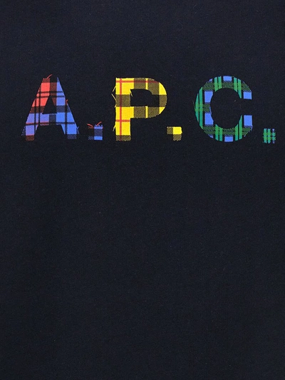 Shop Apc A.p.c. Logo Sweatshirt In Blue