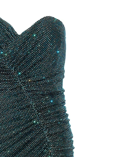 Shop Alexandre Vauthier All Over Rhinestone Dress In Light Blue