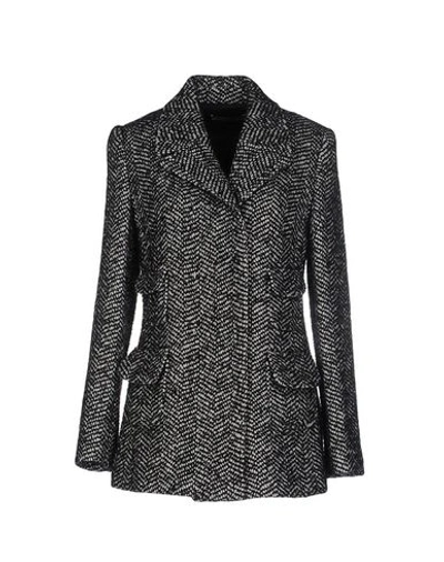 Dolce & Gabbana Double Breasted Pea Coat In Black