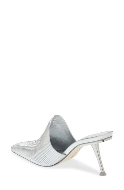 Shop Cult Gaia Mara Metallic Pointed Toe Mule In Bright Shiny Silver
