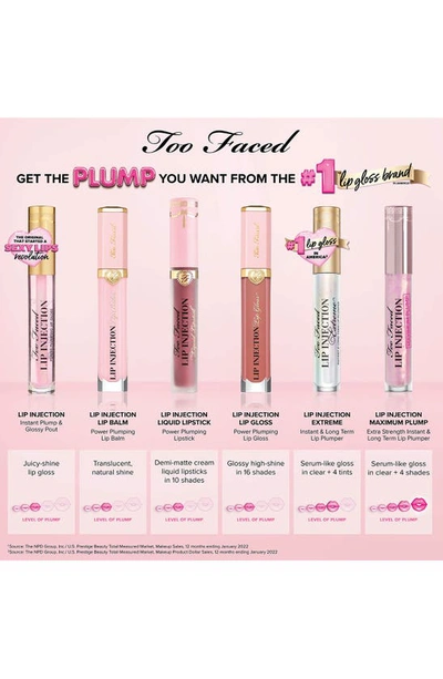 Too Faced Lip Injection Extreme Lip Plumper Gloss In Original Clear