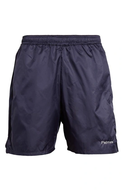 Shop Palmes Middle Shorts In Navy