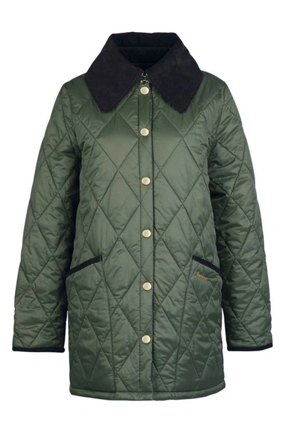 Shop Barbour Modern Liddesdale Quilted Jacket In Olive