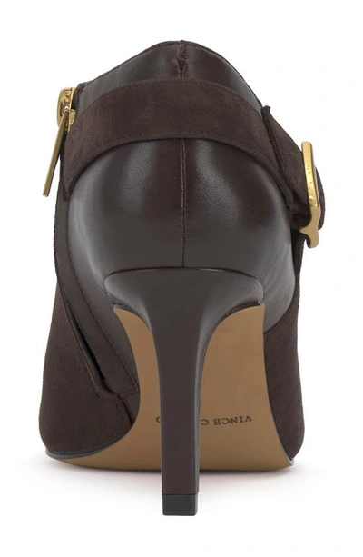 Shop Vince Camuto Kreitha Pointed Toe Bootie In Root Beer