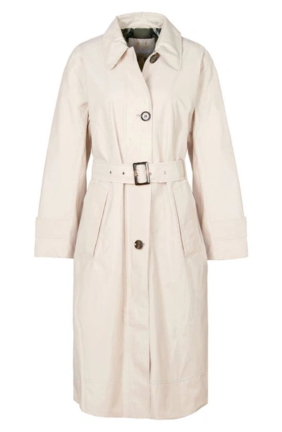Shop Barbour Somerland Trench Coat In Blanc/ Ancient Poplar