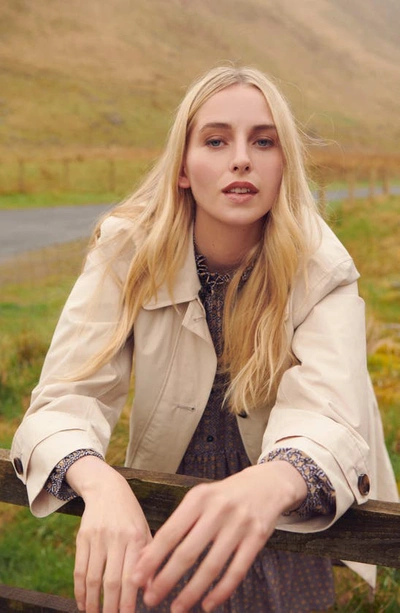 Shop Barbour Somerland Trench Coat In Blanc/ Ancient Poplar