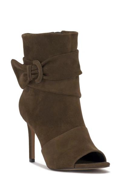 Vince camuto suede sales peep toe booties