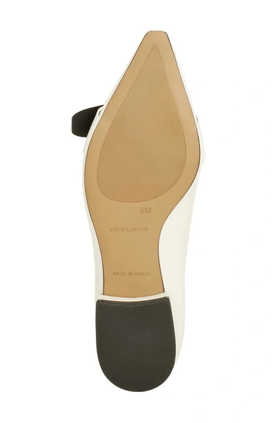 Shop Vince Camuto Megdele Pointed Toe Flat In Creamy White
