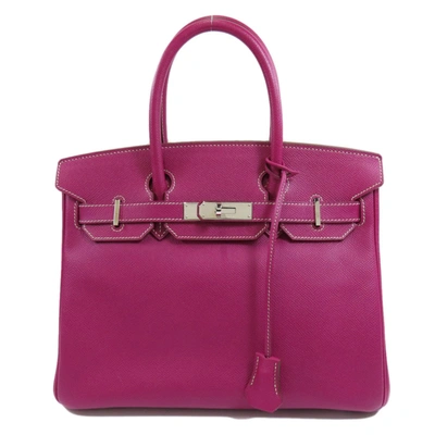 Shop Hermes Birkin Leather Handbag () In Pink