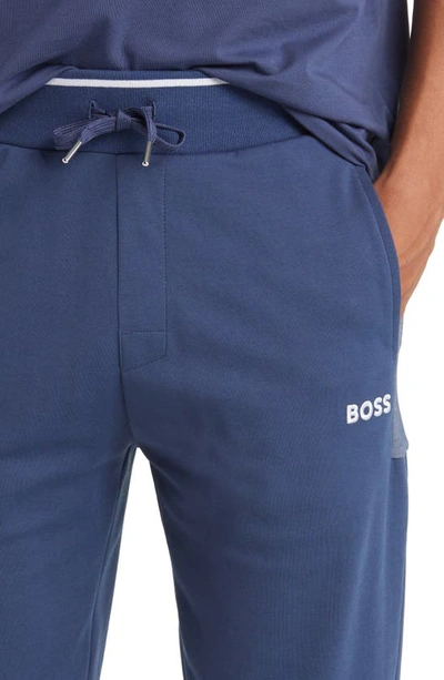 Shop Hugo Boss Boss Tracksuit Lounge Joggers In Open Blue