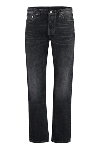 Shop Off-white 5-pocket Straight-leg Jeans In Black