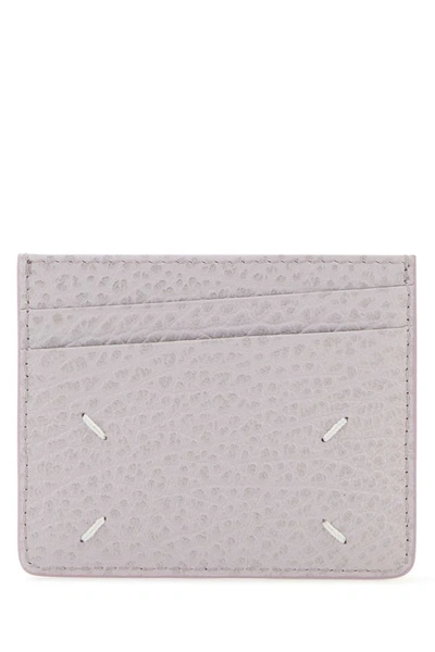 Shop Maison Margiela Woman Lilac Leather Four Stitches Cardholder In Purple