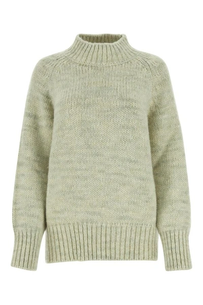 Shop Maison Margiela Woman Pastel Green Alpaca Blend Sweater