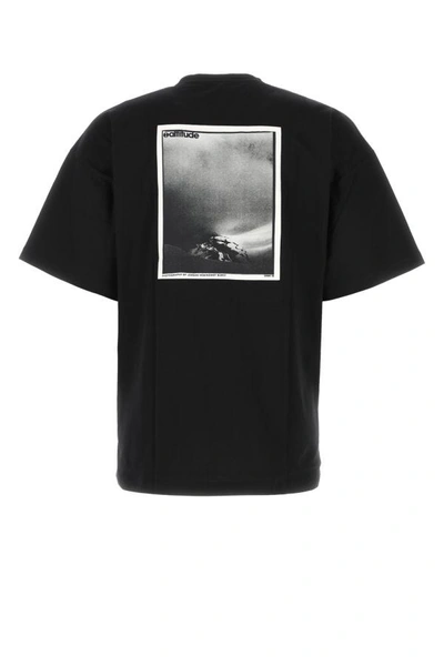 Shop Oamc Man Black Cotton Oversize T-shirt