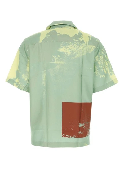 Shop Oamc Man Printed Viscose Oversize Shirt In Multicolor