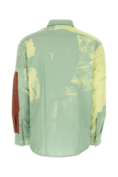 Shop Oamc Man Printed Viscose Oversize Shirt In Multicolor