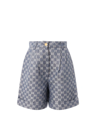 Shop Gucci Shorts In Blue