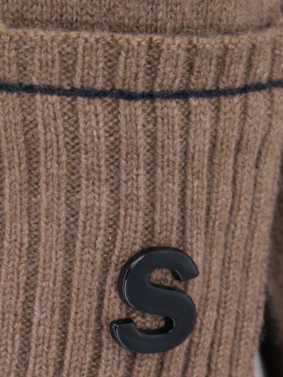 Shop Sacai Sweater In Beige