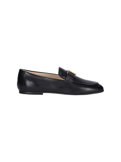 Shop Tod's Flat Shoes In Black