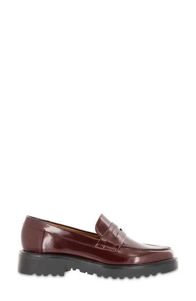 Shop Mia Amore Hali Lug Sole Penny Loafer In Cordovan